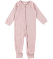 Joha Onesie m. Ftter - Rib - Dammrosa