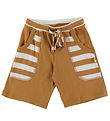 Katvig Shorts - Brun/Vit Randig