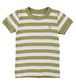 Katvig T-Shirt - Groen/Wit Gestreept