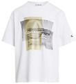 Calvin Klein T-Shirt - mehrlagige Grafik - Bright White
