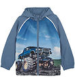 Minymo Softshell Jacket - China Blue w. Monster truck