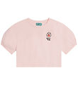 Kenzo T-shirt - Cropped - Veiled Pink w. Flower