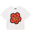 Kenzo T-shirt - Ivory/Red w. Flower