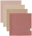 Fabelab Muslinfiltar - 4-pack - 60x60 cm - Dusty Rose Mix