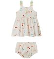 Stella McCartney Kids Dress w. Bloomers - White w. Loops