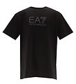 EA7 T-Shirt - Zwart/Multicolour m. Logo