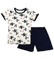 Joha Pyjama set - Bamboe - Off White/Marineblauw m. Fiets