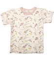 Joha T-shirt - Wool - Off White/Dusty Pink w. Whale