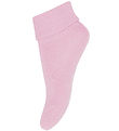 Melton Socks w. Anti-Slip - Pink Nectar