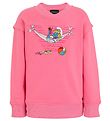 Emporio Armani Sweatshirt - leuchtetød m. Schlumpfine