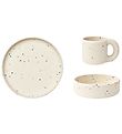 Liewood Dinner Set - Silicone - 3 Parts - Andie - Splash Dots/Se