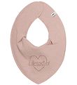 Pippi Teething Bib - Pointy - Misty Rose w. Little sister