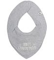 Pippi Teething Bib - Pointy - Grey Melange w. Aunt's Charm Troll