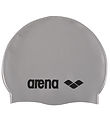 Arena Swim Cap - Classic+ Silicone - Silver/Black