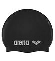 Arena Badekappe - Classic Silicone - Black/Silber