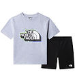 The North Face Shorts Set - T-Shirt/Shorts - Light Grey Heather/