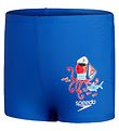 Speedo Swim Trunks - Boys Printed 13" Aqua Short - Blue/Red