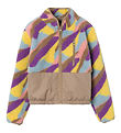 Name It Fleece Jacket - NkfMolla - Savannah Tan w. Stripes