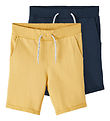 Name It Sweatshorts - NkmVermo - 2er-Pack - Ochre/Dark Sapphire