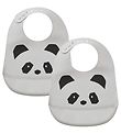 Liewood Lätzchen - Silikon - 2er-Pack - Tilda - Panda Dumbo Grey