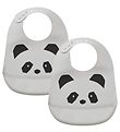 Liewood Bavoirs - Silicone - 2 Pack - Tilda - Panda Dumbo Grey