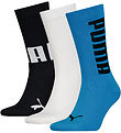 Puma Socks - 3-Pack - Big Logo Crew - Aqua Combo
