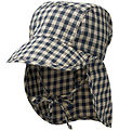 Wheat Sun Hat - Albert - Blue Check