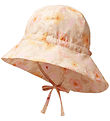 Wheat Sun Hat - Chlo - Alabaster Flower Bobbles