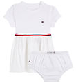 Tommy Hilfiger Dress w. Bloomers - Embroidery Combi - White