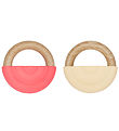 OYOY Teether - Rainbow Teether - 2-Pack - Cherry Red/Vanilla