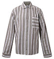 Hound Shirt - Striped - White/Dusty Green