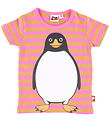 DYR T-shirt - Dyrgrowl - Super Pink/Mustard Penguin