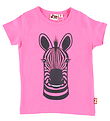 DYR T-shirt - Animal growl - Super Pink Zebra