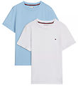 Tommy Hilfiger T-shirts - 2-pack - Bronwater Blue/Wit
