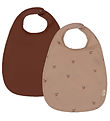 Konges Sløjd Lätzchen - PU - 2er-Pack - Cherry