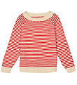 Fliink Blouse - Knitted - Favo - High Risk Red Stripe