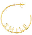 Design Letters Ohrring - 1 st. - Smile Hoop - Gold