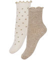 Minymo Socken - 2er-Pack - Einfach Taupe