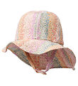 Wheat Swim Hat - UV40+ - Rainbow Flowers w. Velcro