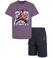 Jordan Shorts Set - Air 3D FT - Black/Purple