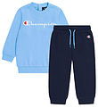 Champion Sweat Set - Sweatshirt/Sweatpants - Blue/Black