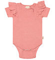 Petit Piao Romper s/s - Rib - Modaal - Sea Shell Roze