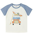 Hust and Claire T-shirt - HCAncher - Blue Fog Melange w. Print