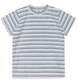 Hust and Claire T-shirt - HCArthur - Blue Fog Melange w. Stripes