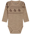 Hust and Claire Bodysuit l/s - Wool/Bamboo - Basti-HC - Biscuit