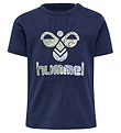 Hummel T-Shirt - hmlLehn - Blue Nights