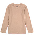 Mikk-Line Bluse - Wolle/Bambus - Warm Taupe