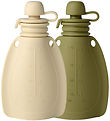 Mininor Smoothie-Beutel - 2er-Pack - Silikon - 120 ml - Beige/Gr