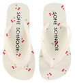 Sofie Schnoor Baðsandalar - Off White AOP Cherry