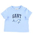 GANT T-Shirt - Whale Print - Schaduw Blue